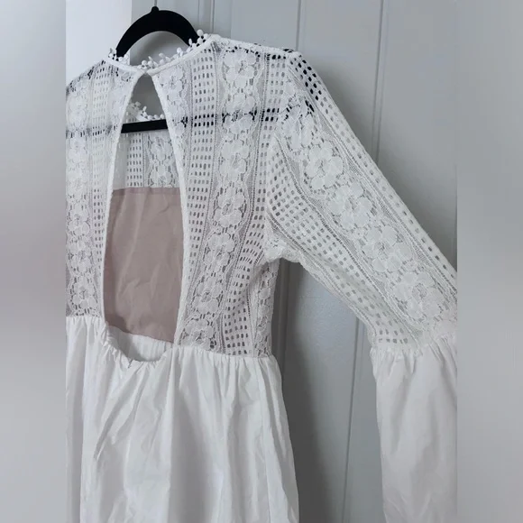 Endless Rose Bell Sleeve Mini Dress in White S - Picture 4 of 11